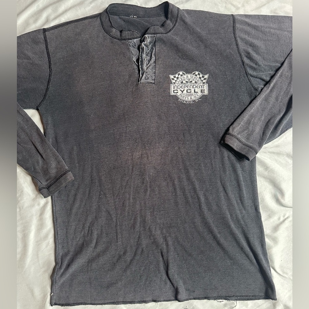 Vintage Harley-Davidson Charcoal Tee with Eagle Graphic - Picture 3 of 10